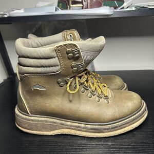 Simms Wading Boots Mens Size 7 Fly Fishing Shoes Ankle Felt Sole Leather Brown